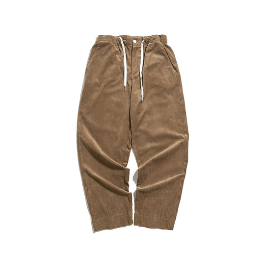 Pantalón de Pana Beige Cintura Ajustable
