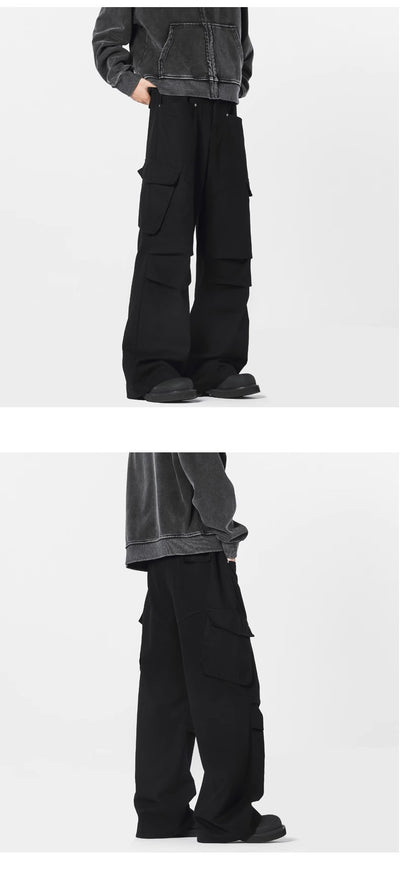 Pantalones Rectos Casuales Retro - Estilo Urbano Moderno para Hombre - Image 14