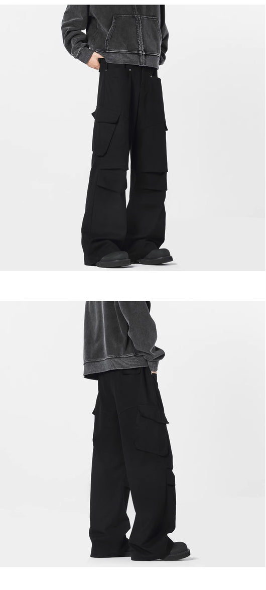 Pantalones Rectos Casuales Retro - Estilo Urbano Moderno para Hombre - Image 14