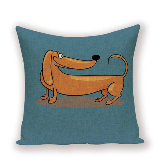 Funda de Cojín Salchicha Perro Teckel con Hongos - Image 17