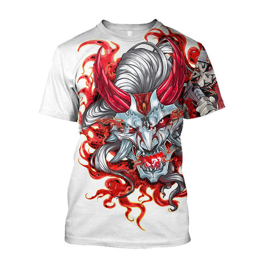Camiseta Hombre Samurái 3D Cuello Redondo Diseño Impreso Suelta - Image 20