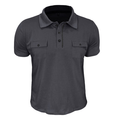 Polo Casual de Verano con Bolsillos y Botones para Hombre - Image 20