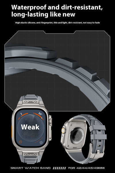 Correa Elástica de Silicona con Hebilla Metálica Plegable para iWatch 1-9 - Image 13