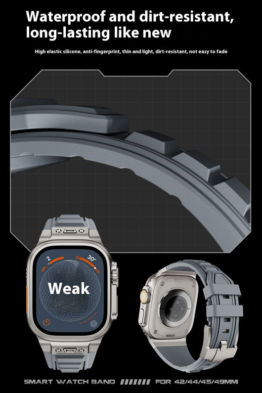 Correa Elástica de Silicona con Hebilla Metálica Plegable para iWatch 1-9 - Image 13
