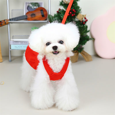 Falda de Lana Gruesa con Moño Navideño para Mascotas - Image 10