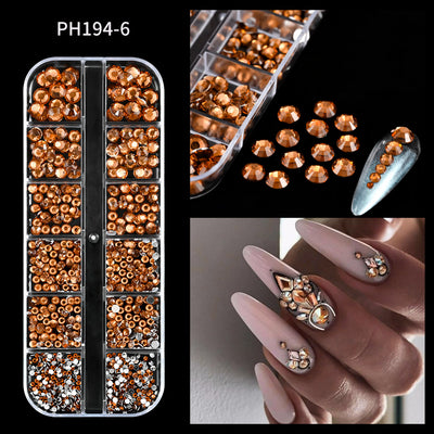 Uñas Decorativas Cuadradas con Cristales Brillantes - Image 11