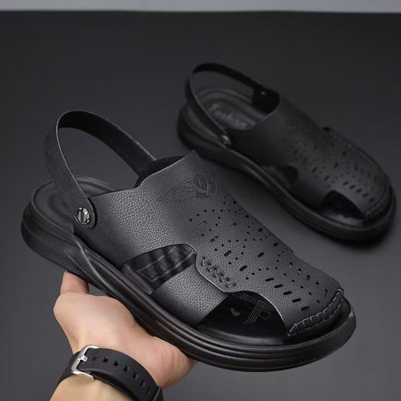 Sandalias de Cuero Genuino - Comodidad Total para Conducir y Actividades Exteriores
