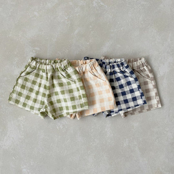 Shorts de Algodón a Cuadros para Niño - Verano Fresco y Cómodo