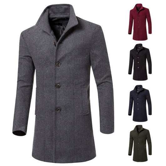 Abrigo Trinchera de Lana para Hombre - Image 7