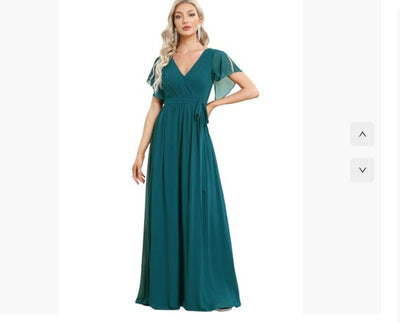 Vestido de Noche Mesh Unicolor Elegante - Image 12