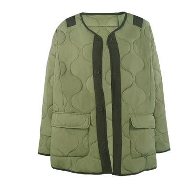 Chaqueta Acolchada Casual de Solapa Única - Image 10