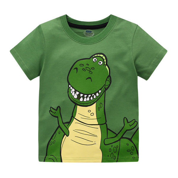 Playera Infantil de Verano con Estampado y Bordado de Dibujos Animados - Image 4