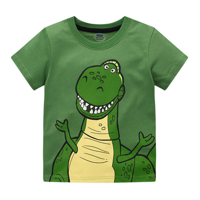 Playera Infantil de Verano con Estampado y Bordado de Dibujos Animados - Image 4