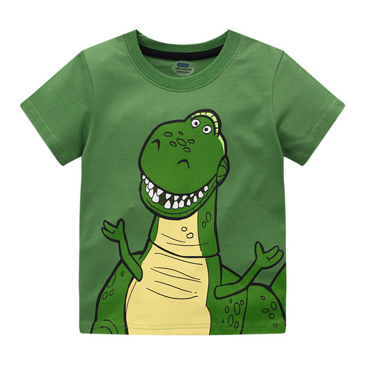 Playera Infantil de Verano con Estampado y Bordado de Dibujos Animados - Image 4