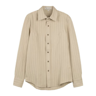 Camisa Vintage a Rayas para Hombre - Primavera y Otoño - Image 5