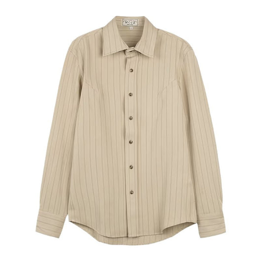 Camisa Vintage a Rayas para Hombre - Primavera y Otoño - Image 5