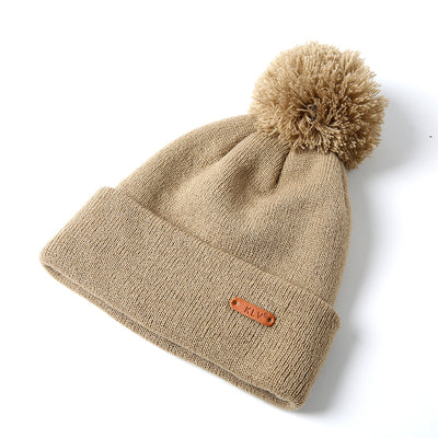 Sudadera con Capucha de Lana Pura Color Cálido con Pompón - Image 4