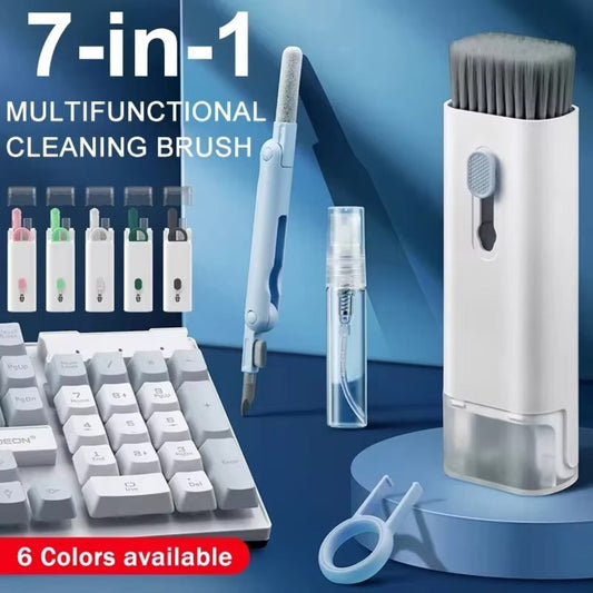 Kit Completo 7 en 1 para Limpiar Teclado, Auriculares y Computadora