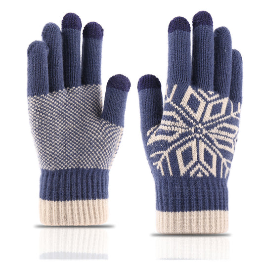 Guantes Térmicos de Lana Jacquard con Dedos Separados - Image 6
