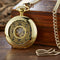 Reloj de Bolsillo Automático Mecánico con Diseño Floral Retro Calado
