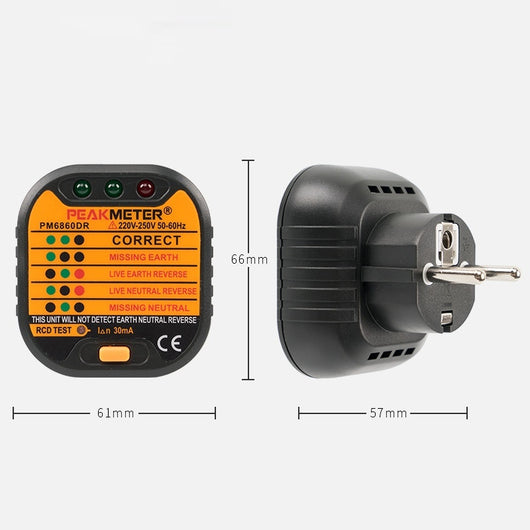 Probador de Enchufes Estándar Europeo PM6860DR - Instrumento Portátil de Seguridad - Image 4