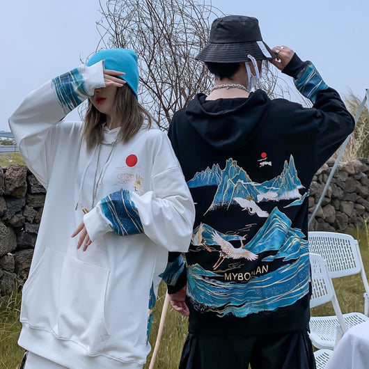 Sudadera con Capucha Oversized National Tide - Bordado Unisex Estilo Urbano - Image 8