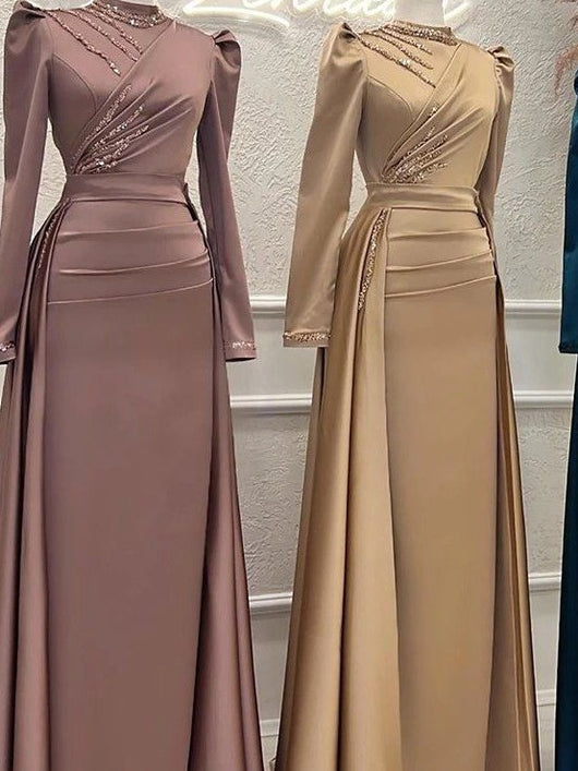 Vestido Islámico Elegante de Manga Larga con Cuello Mao Desmontable - Image 12