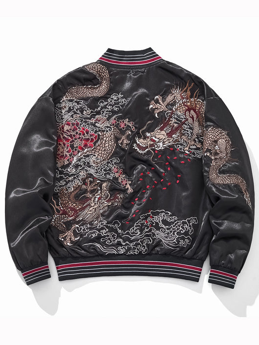 Chaqueta Bordada de Dragón Volador y Nubes de Buen Augurio - Image 9