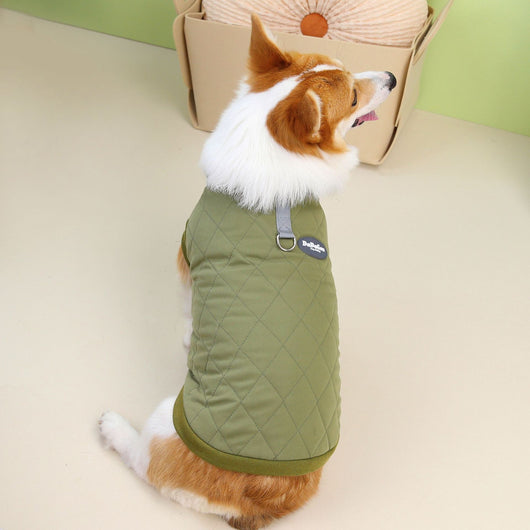 Abrigo Acolchado para Corgi Otoño Invierno con Diseño de Diamantes - Image 6
