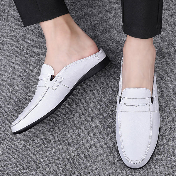 Zapatos Casuales de Cuero Vacuno Tipo Mocasín para Hombre