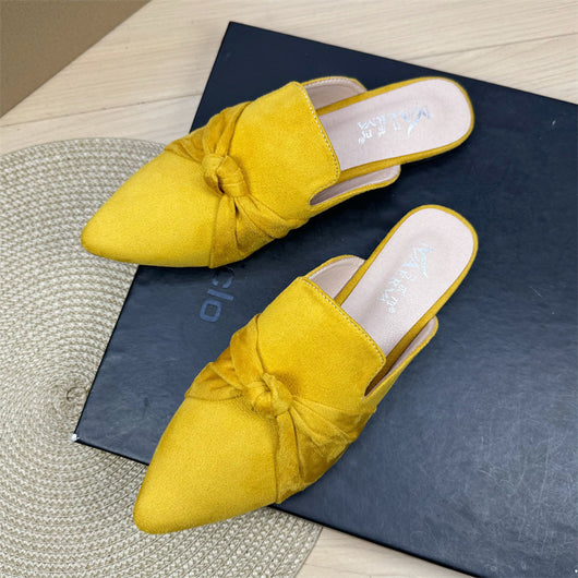 Pantuflas Puntiagudas Estilo Coreano con Moño - Cómodas y Elegantes - Image 9