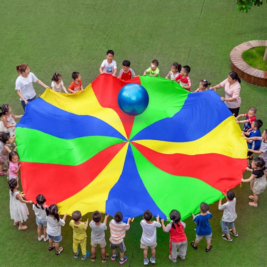 Juegos Deportivos Infantiles con Paraguas Arcoíris - Equipo Educativo para Exterior