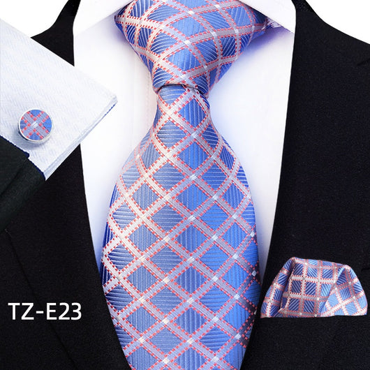 Set de 3 Piezas: Corbata Paisley, Pañuelo de Bolsillo y Gemelos - Image 37
