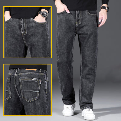 Jeans Rectos Elásticos para Hombre - Primavera Otoño Fit Cómodo - Image 9