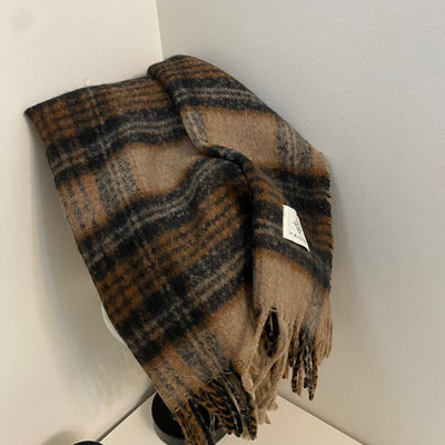 Cuello Térmico Largo de Mohair con Diseño de Cuadrícula Arcoíris para Mujer - Image 19