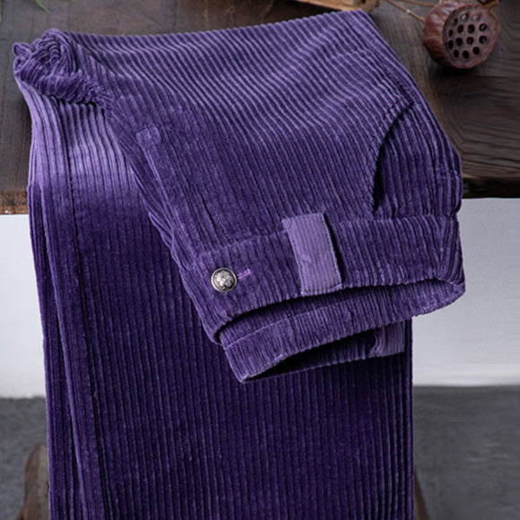 Women's High-Waisted Wide-Leg Corduroy Pants