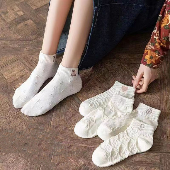 Calcetines Cortos para Mujer con Diseño de Ositos - Alta Calidad y Estilo Adorable