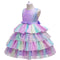 Vestido Princesa Degradado de Encaje Multicolor