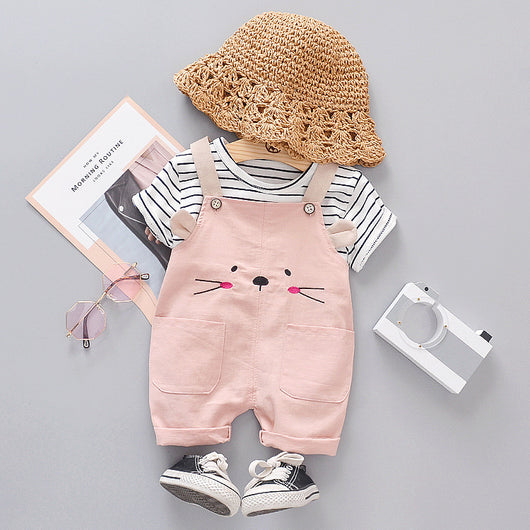Conjunto Infantil Dos Piezas con Babero - Playera Cuello Redondo Manga Corta - Image 7