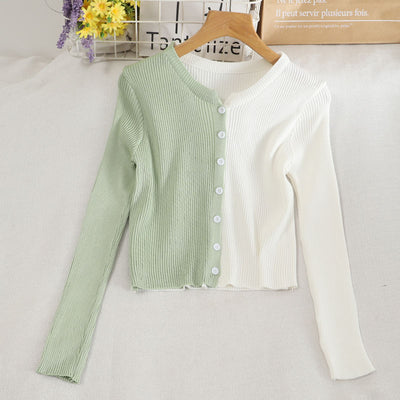 Cardigan Ligero para Mujer Protección Solar Cuello Redondo Manga Larga Otoño - Image 3