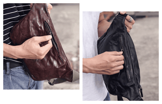 Bolsa Bandolera de Cuero Retro para Hombre - Image 11