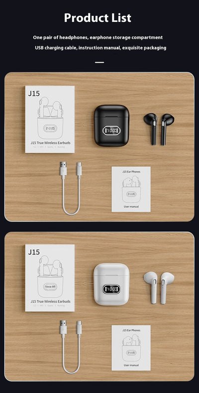 Auriculares Inalámbricos Bluetooth con Cancelación de Ruido y Pantalla Digital - Image 15