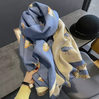 Pashmina Cálida con Diseño de Aves - Bufanda Versátil de Cachemira - Image 2