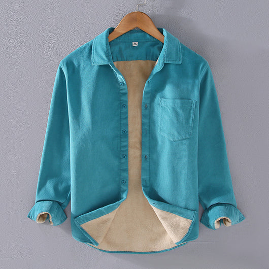 Camisa Acolchada de Pana con Cuello Cuadrado para Hombre - Image 7