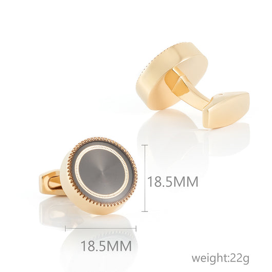 Gemelos Esmaltados Redondos con Diseño CD para Hombre - Image 8