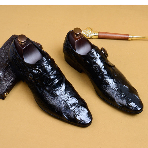 Zapatos de Cuero para Traje de Negocios Hombre