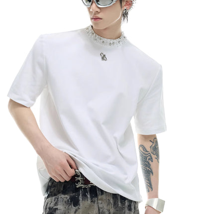 Blusa Modal con Cuello de Perlas y Strass - Manga Corta - Image 14