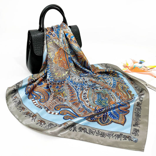 Pañuelo de Seda 90cm Primavera Otoño - Cuadrado Elegante - Image 29