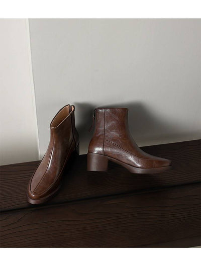 Botas Tobilleras de Cuero Genuino con Tacón Alto - Colección Otoño Invierno - Image 18