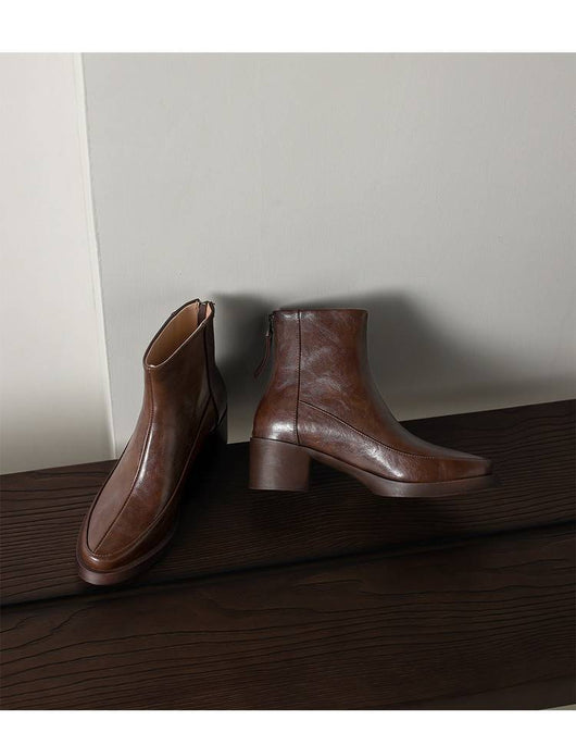 Botas Tobilleras de Cuero Genuino con Tacón Alto - Colección Otoño Invierno - Image 18